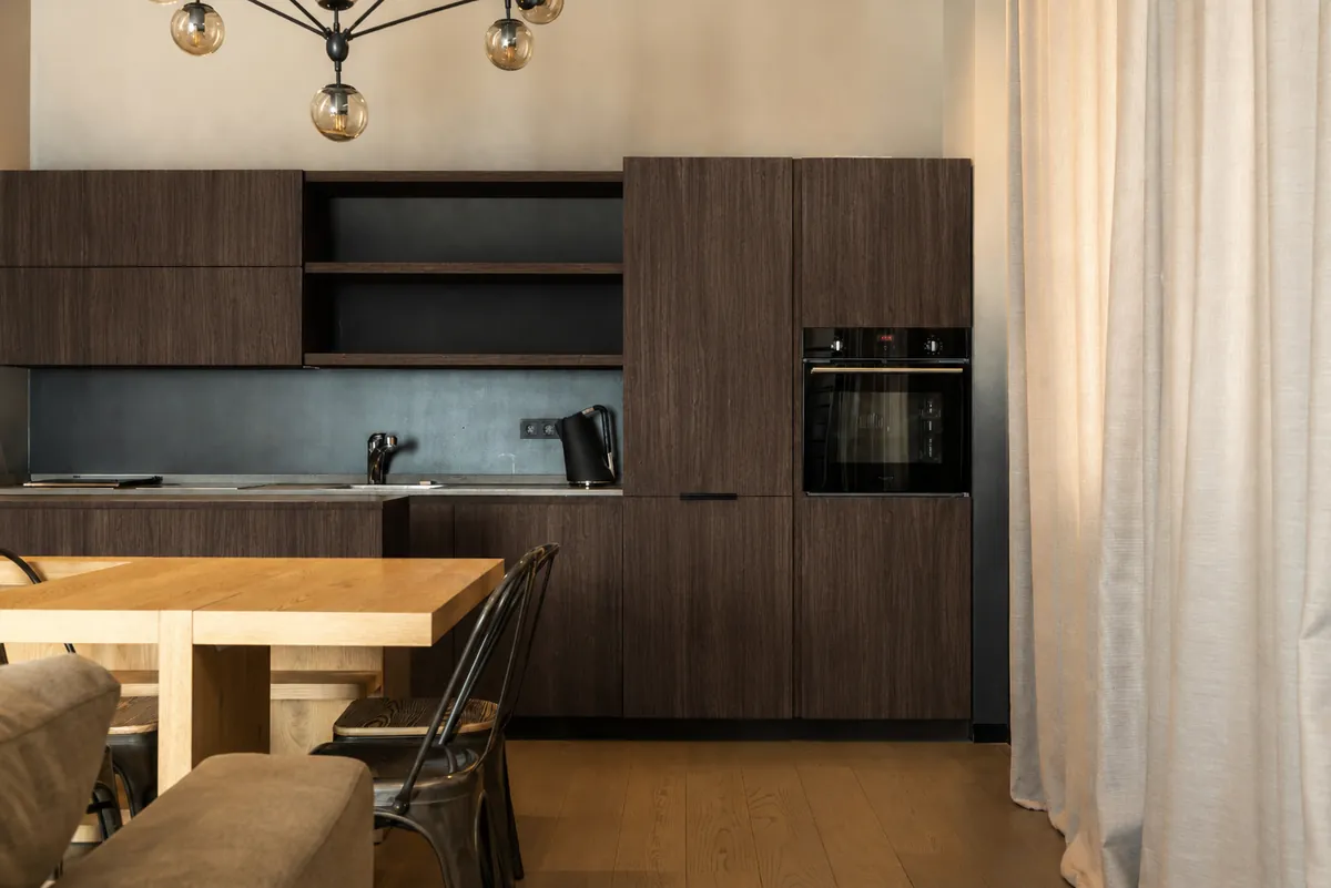 Cuisine après rénovation par covering vinyle
