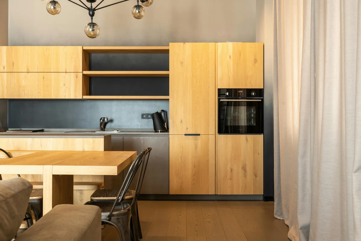 Cuisine avant rénovation par covering vinyle